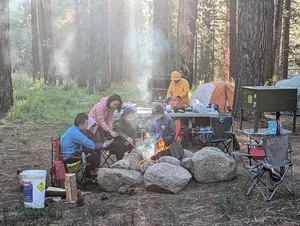 Team around the campfire