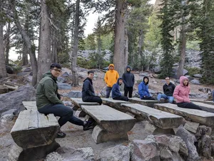 Team in the mountains