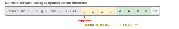 Normal FTP listing parsing