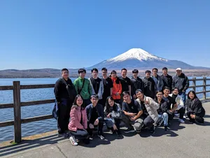 Full team at Mt. Fuji