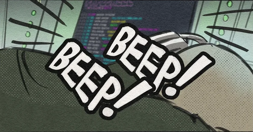 The console beeps, waking the researcher.