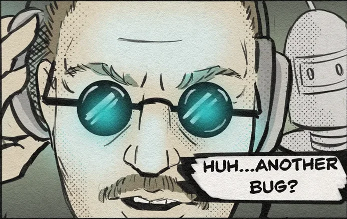The researcher asks, “Huh… another bug?”