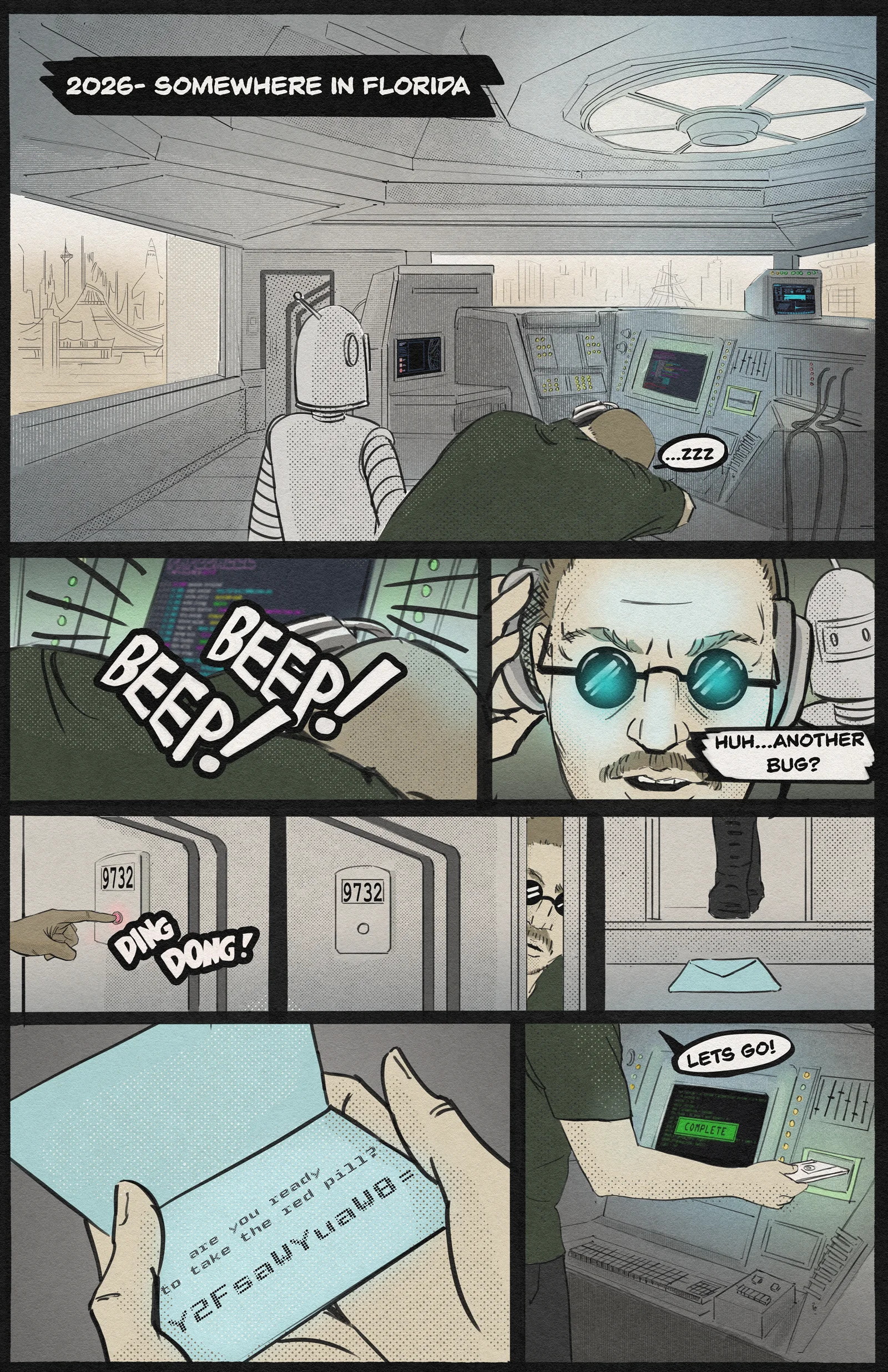 Comic page 4: The discovery in Florida.