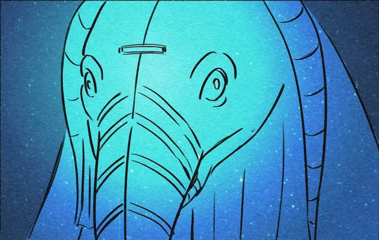 A close-up of the glowing PHP elephant.