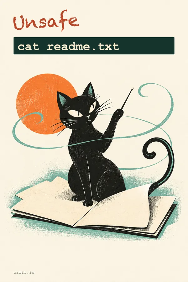 "cat readme.txt" is not safe in iTerm2