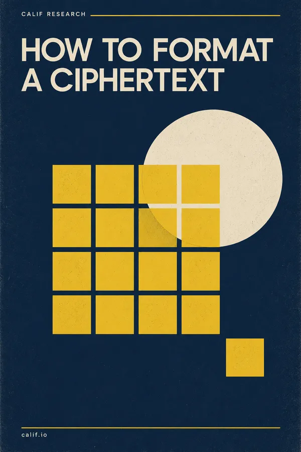 How to format a ciphertext